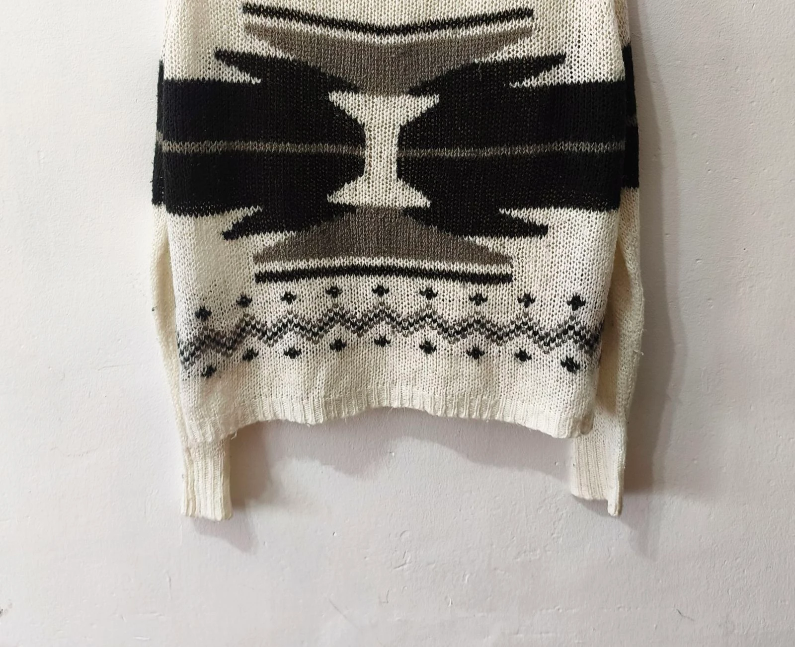 River.Island Women's Oversized Black and White Sweater Size 36 – photo 6